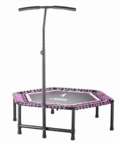 Hex Fitness Rebounder and Trampoline - Azalea Pink