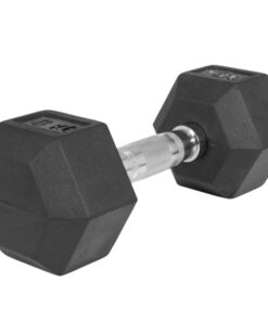 Hex Rubber Dumbbell - 8kg Gorilla Sports SA
