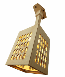 Hexagon Pattern Wooden Ceiling Lamp
