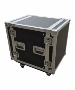 High quality 12U flight rack case with locking wheels