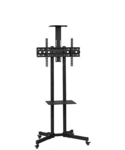 High Quality Adjustable TV Cart with Wheel Trolley For LED Flat Panel