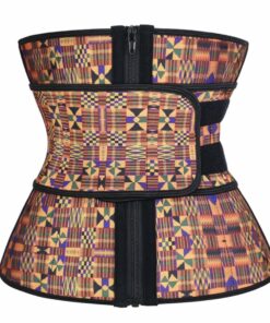 High-Quality African Print Waist Trainer / Cincher Single Belt - M