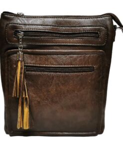High-Quality Classic Women's Sling Bag, Crossbody - Dark Brown