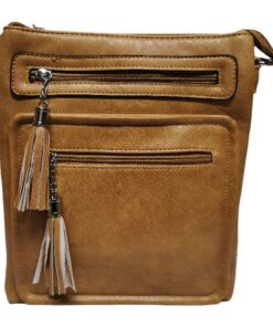 High-Quality Classic Women's Sling Bag, Crossbody - Khaki