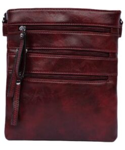 High-Quality Classic Women's Sling Bag - Dark Red