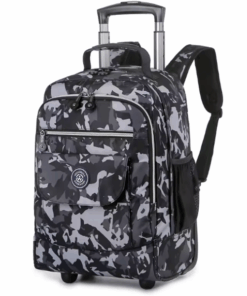 High-Quality Laptop Trolley Wheeled Backpack - Large - GeometricGrey