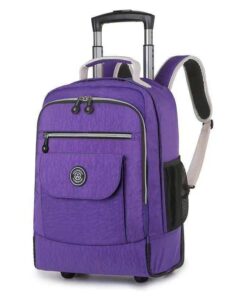 High-Quality Laptop Trolley Wheeled Backpack - Large - Lavender