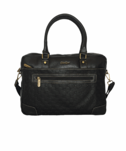 High Quality PU Leather 14' Laptop Bag - Black