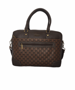 High Quality PU Leather 14' Laptop Bag - Coffee