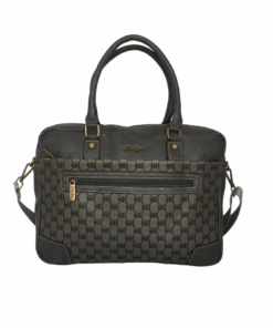 High Quality PU Leather 14' Laptop Bag - Grey