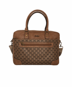 High Quality PU Leather 14' Laptop Bag - Khaki