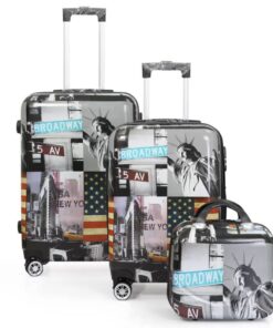 High-Quality Travel Suitcase Cases ABS 3-Piece Trolley