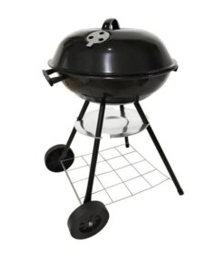 High Quality Trolley Portable Round Barbecue Outdoor Picnic Charcoal Grill - Black