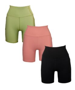 High Waist Yoga Short for Women Fitness Athletic Workout Running Pack of 3