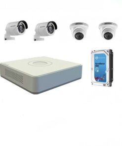 Hikvision 1080p 4 Channel Turbo HD Kit 1TB HDD DIY CCTV Kit Dome Bullet