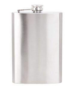 Hip Flask Silver Stainless Steel - 240ml in Gift Box