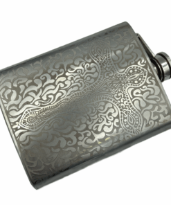 Hip Flask - Stainless Steel Ancient Cross surrounded by a beautiful pattern - M