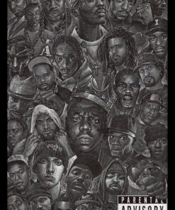 Hip Hop (All Stars) Poster with Black Frame