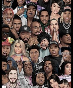 Hip Hop Icons Poster with Black Frame