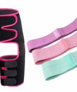 Hip Resistance Exercise Band-3 Piece And Adjustable One Piece Waist Band pink