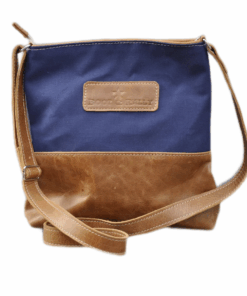 Hipster Mini - Cotton Canvas and Genuine Leather Handbag - Diesel Toffee