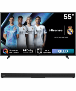 Hisense 55" E7N 4K UHD Smart QLED TV + Hisense 20CH 60W Bluetooth Soundbar