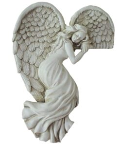 Home Decor Antique Angel Doorframe Ornament - Left Hugging (16x11cm)