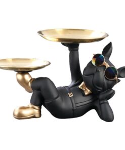 Home Decor Multifunctional French Bulldog Storage Tray (33x20x29.5cm)