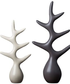 Home Decor Nordic Ceramic Geometric Minimalist Tree Ornaments Set Of 2