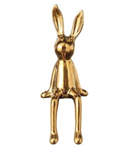 Home Decor Simple Elegant Seated Rabbit Sculpture Ornament (21cm)
