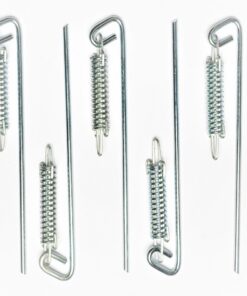 Homebarrow 350mm mild steel storm peg with spring for camping & caravans