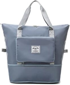 Hong Fu Large Capacity Lightweight Waterproof Folding Travel Bag - Blue