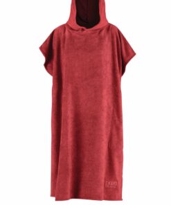 Hood Guise Hooded Microfiber Changing Beach Towel Surfers Poncho Rust Red - L