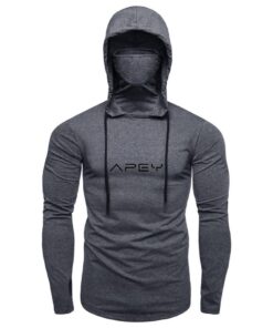 Hoodies For Men & Women - APEY Ninja Gym Tops Activewear Sweatshirts - Grey - XL