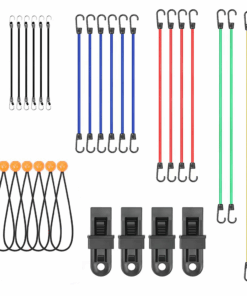 Horusdy 30 Piece Premium Bungee Cords Assortment Jar