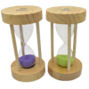 Hourglass Sand Timers for15,30 Minutes with Wood Holder - Set of 2