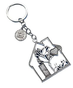House Design Keyring/ Keychain/ Key Holder - Family's Love is Forever