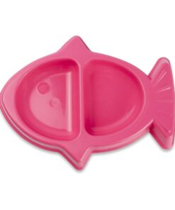 Hubbe Fish shaped Food and Water Bowl for Cats - Pink