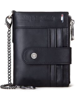 HumerPaul - Men's Bulky Stylish Design Genuine Leather Wallet - Black