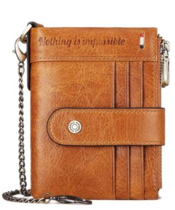 HumerPaul - Men's Bulky Stylish Design Genuine Leather Wallet - Brown