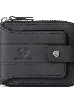 HumerPaul - Men's Fashion Design Genuine Leather Wallet - Black