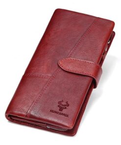 HumerPaul Women's glamorous Genuine Leather Wallet - Red