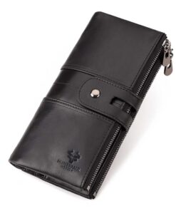 HumerPaul - Women's Stylish Design Genuine Leather Wallet - Black