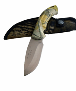 Hunting Knife 3-1/4" Drop Point 420HC Steel Blade With Camo Sheath