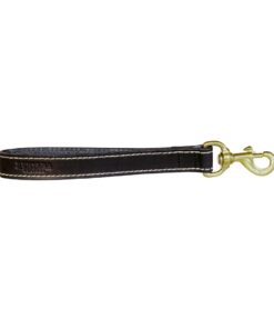 Huntlea Lion Leather Close Contact Lead - Black