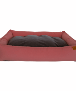 Huntlea - Winter Bolster Dog Bed - SCARLET - L