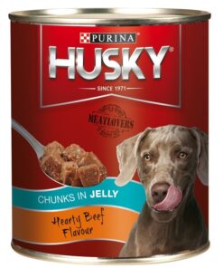 Husky - Beef Chunks In Jelly Dog Food - 385g