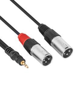 Hybrid Dual XLR Male - Minijack 1.8m Cable