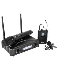 Hybrid U-DV B Handheld + Lapel - Wireless Microphone Set