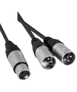 Hybrid XLR Female - Dual XLR Male Cable 0.3m